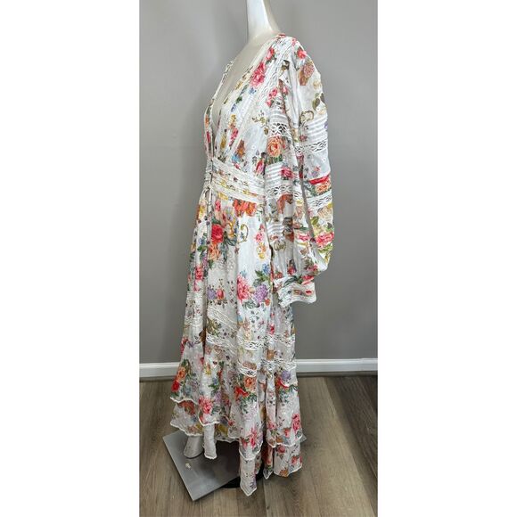 Camilla button front dress with lace insert detail Size XL $999 - Picture 9 of 12